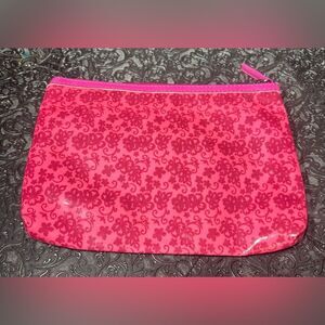 Pink Floral Zip Pouch - Women Bags NWOT